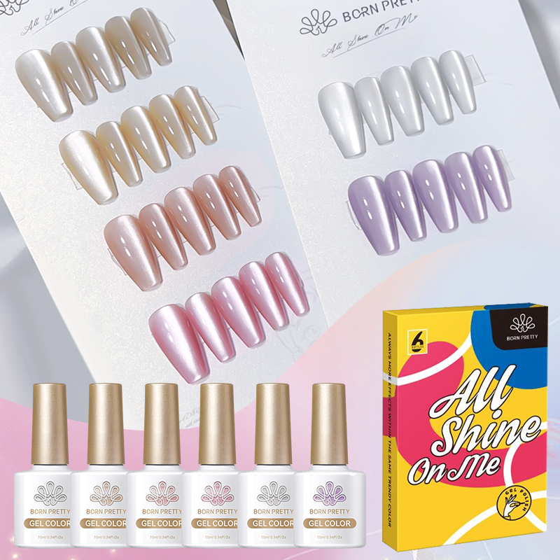 Dip Powder Nail - BORN PRETTY 6PCS Moonlight Cat Magnetic