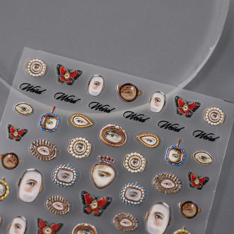 1pcs 5D Embossed Halloween Mix - Nail Art Xmas ulasan dan harga