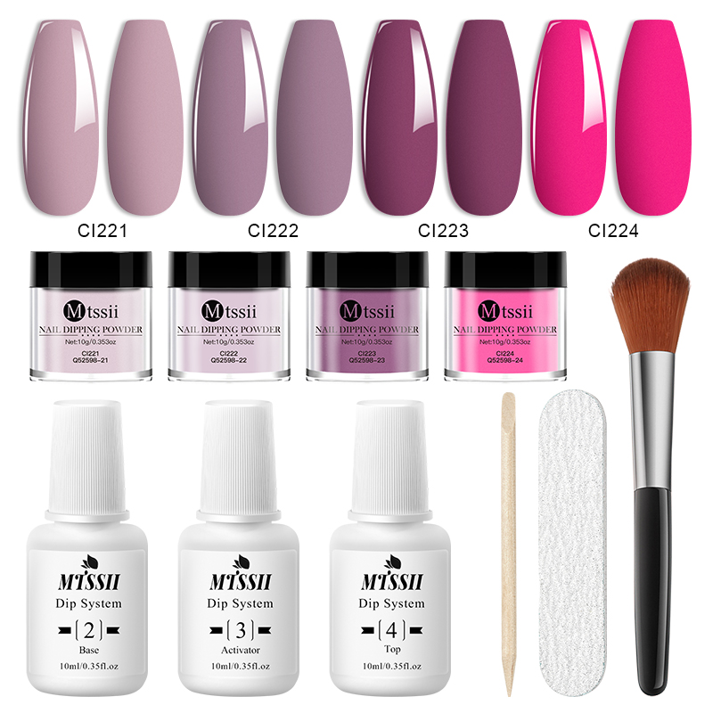 10PCS/Set Dip Nails Powder Kit - Dip Powder Nail ulasan dan harga