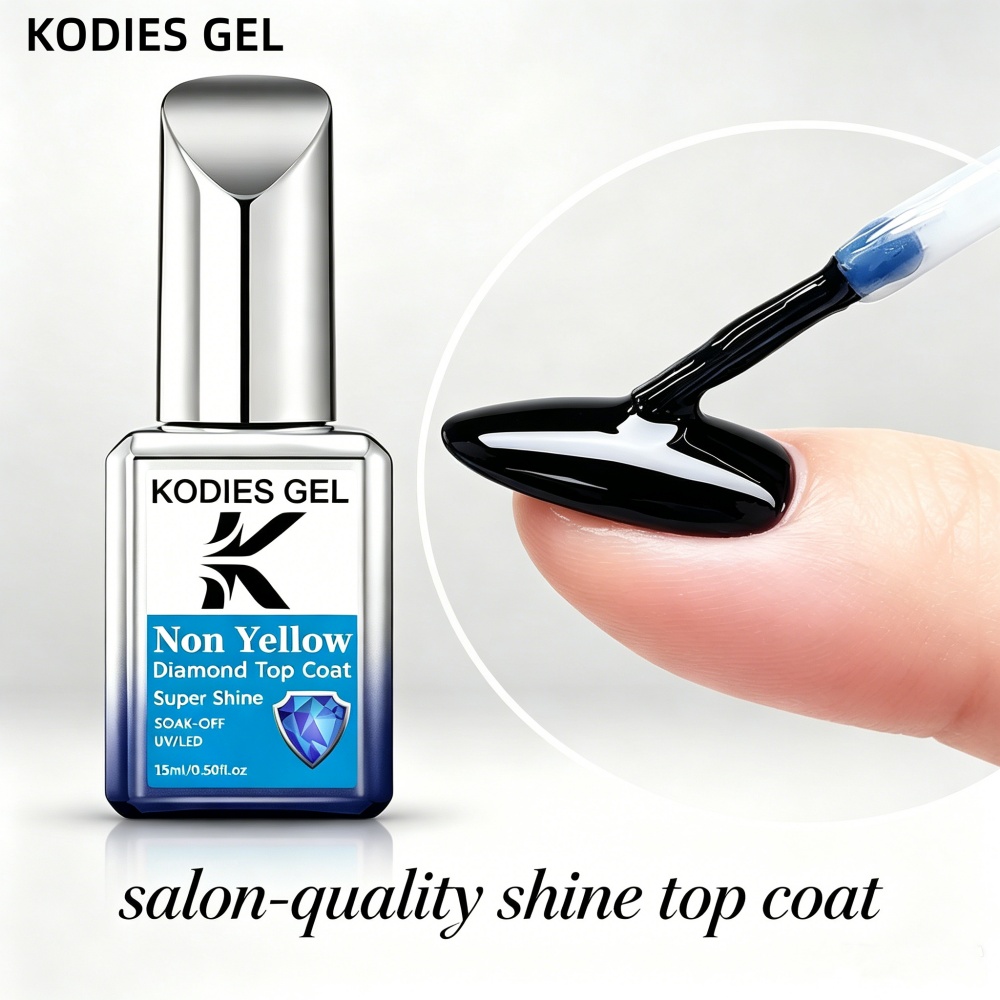 KODIES GEL Non Yellow Top Coat - Nail Art Yellow ulasan dan harga