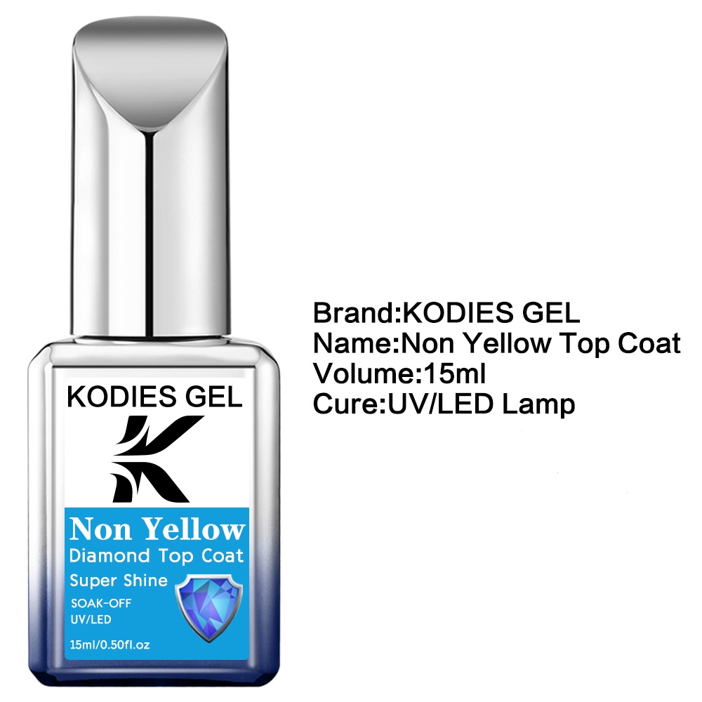 KODIES GEL Non Yellow Top Coat - Nail Art Yellow ulasan dan harga