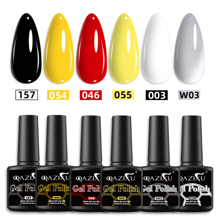 QAZIXU 1/6 Pcs Team Colors Gel - Nail Art Yellow ulasan dan harga