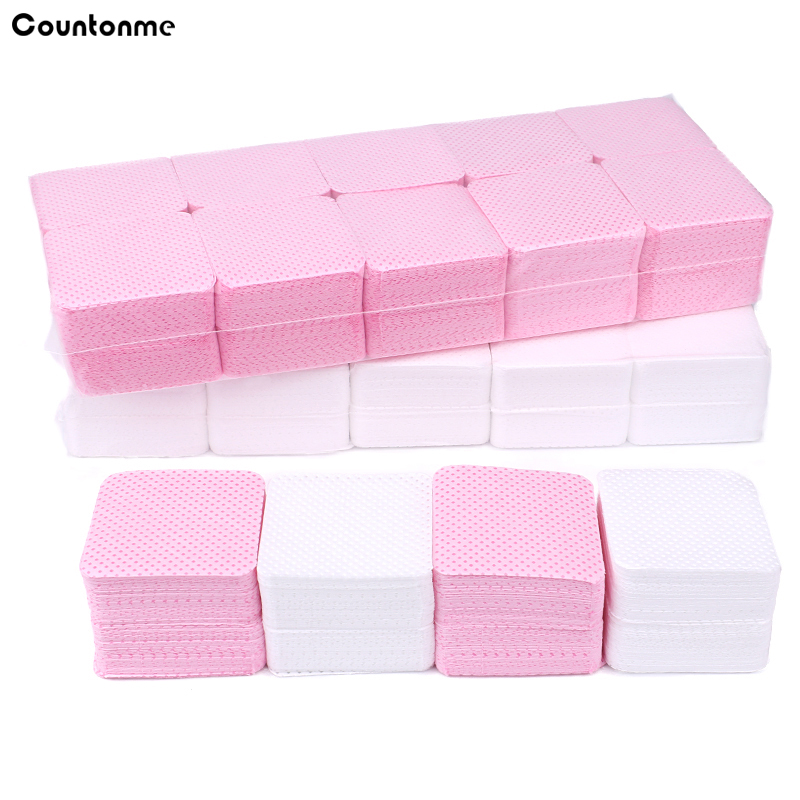 1000Pcs Cotton Nail Polish Rem - Nail Art Pink ulasan dan harga