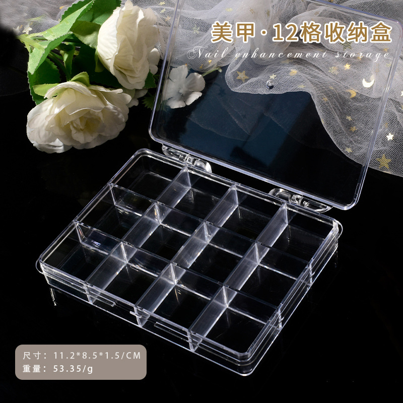 6/12/24grids Empty Clear Plast - Nail Art Overlay ulasan dan harga