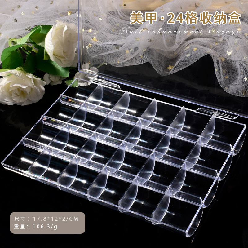 6/12/24grids Empty Clear Plast - Nail Art Overlay ulasan dan harga