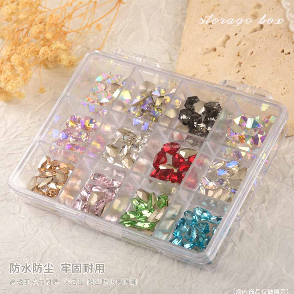 6/12/24grids Empty Clear Plast - Nail Art Overlay ulasan dan harga