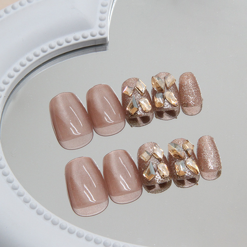 24Pcs Cat's Eye Handmade Fake  - Nail Art Overlay ulasan dan harga