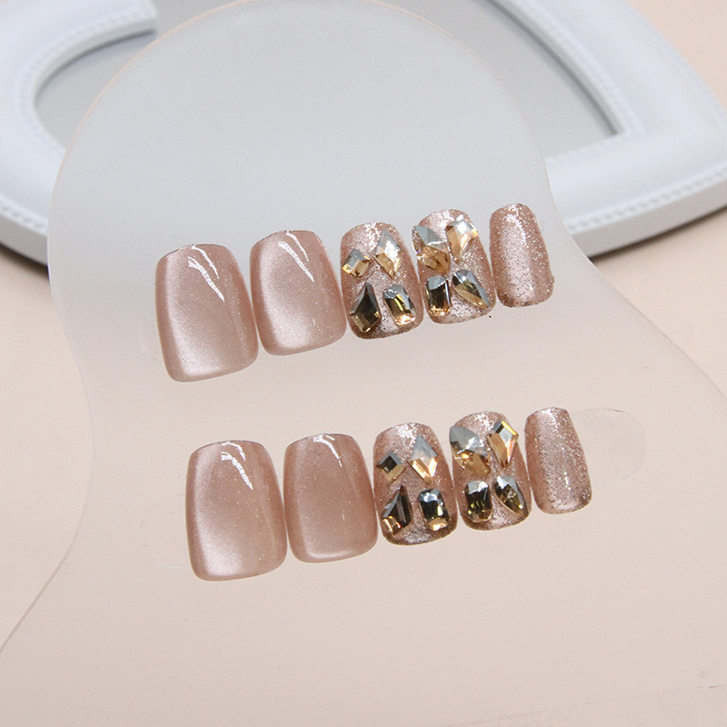 24Pcs Cat's Eye Handmade Fake  - Nail Art Overlay ulasan dan harga
