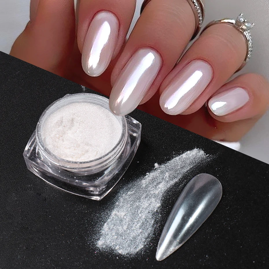 White Pearl Mirror Moonlight N - Dip Powder Nail ulasan dan harga