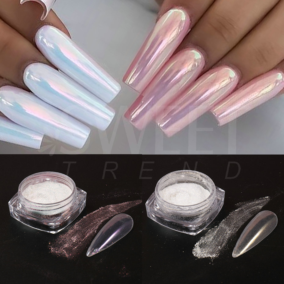 White Pearl Mirror Moonlight N - Dip Powder Nail ulasan dan harga