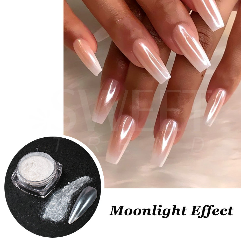 White Pearl Mirror Moonlight N - Dip Powder Nail ulasan dan harga