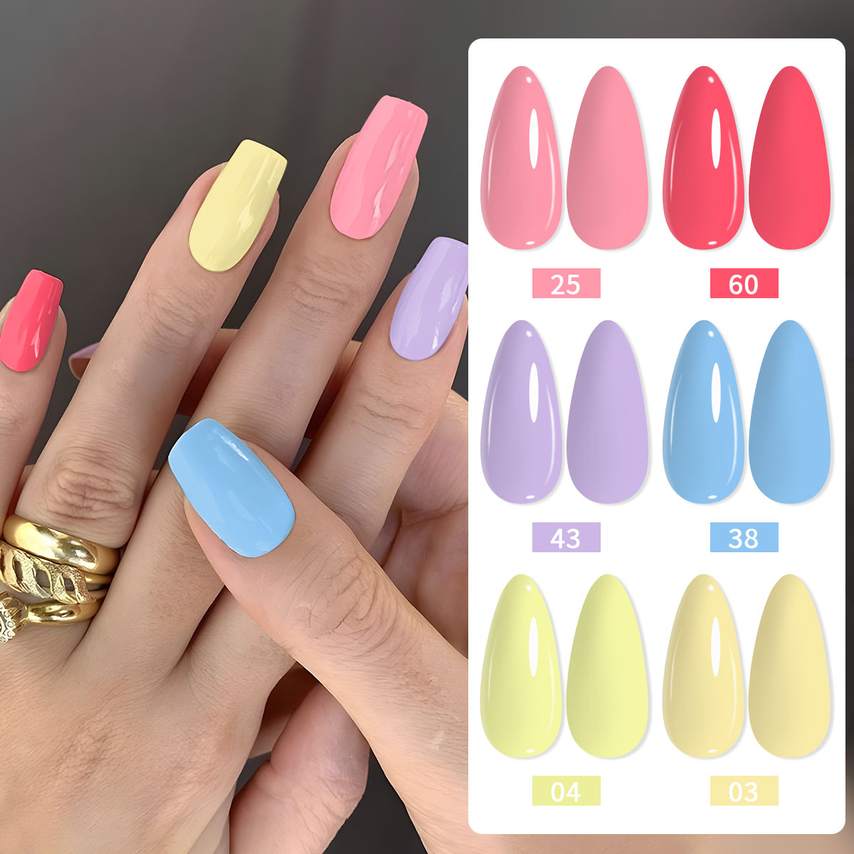 6-piece nail polish set, avail - Nail Art Yellow ulasan dan harga