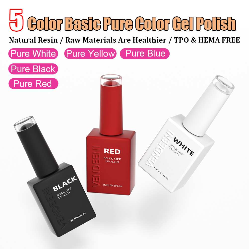 Vendeeni 5 Colors Basic Pure C - Nail Art Yellow ulasan dan harga