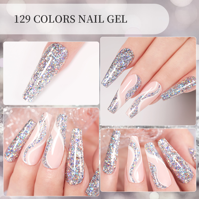 LILYCUTE 7ml Glitter Nail Gel  - Dip Powder Nail ulasan dan harga