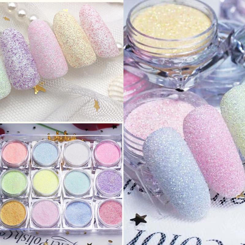 12 Colors/Set Shining Sugar Na - Dip Powder Nail ulasan dan harga