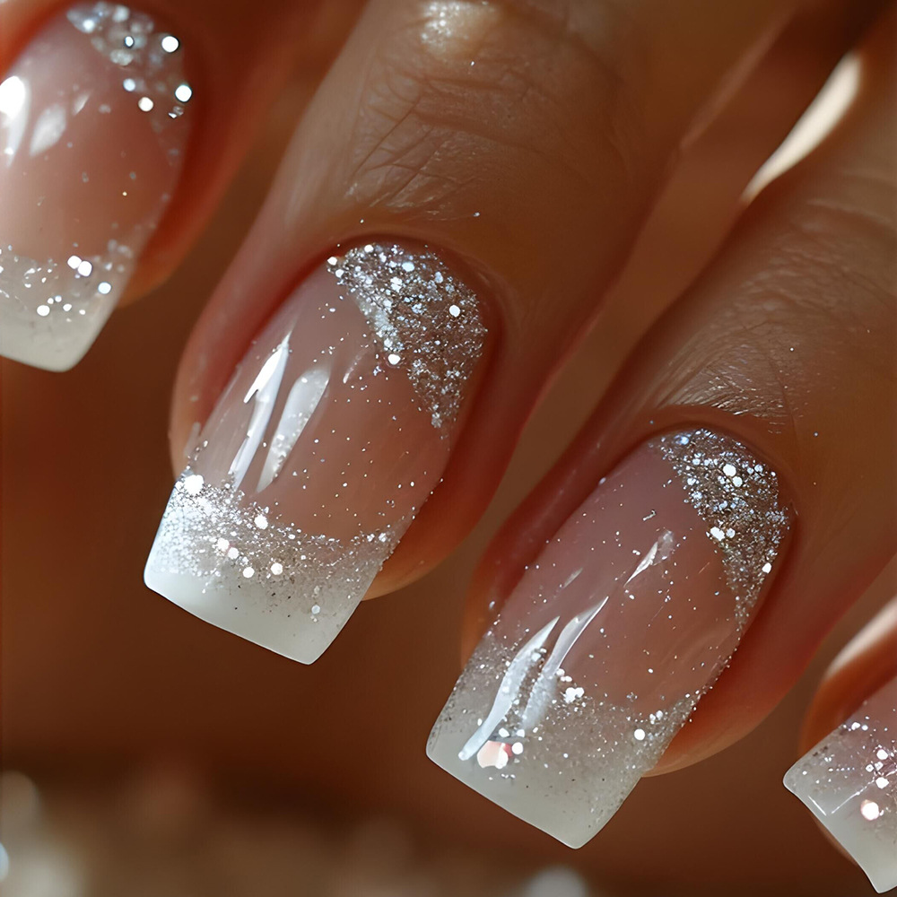 24pcs/set Medium Square fake n - Nail Art Overlay ulasan dan harga