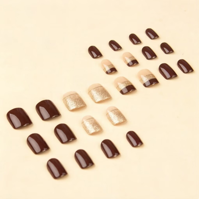 Short Square fake nails for wo - Nail Art Overlay ulasan dan harga