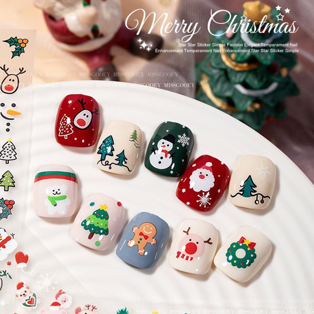 30 Sheets Christmas Nail Art S - Nail Art Xmas ulasan dan harga