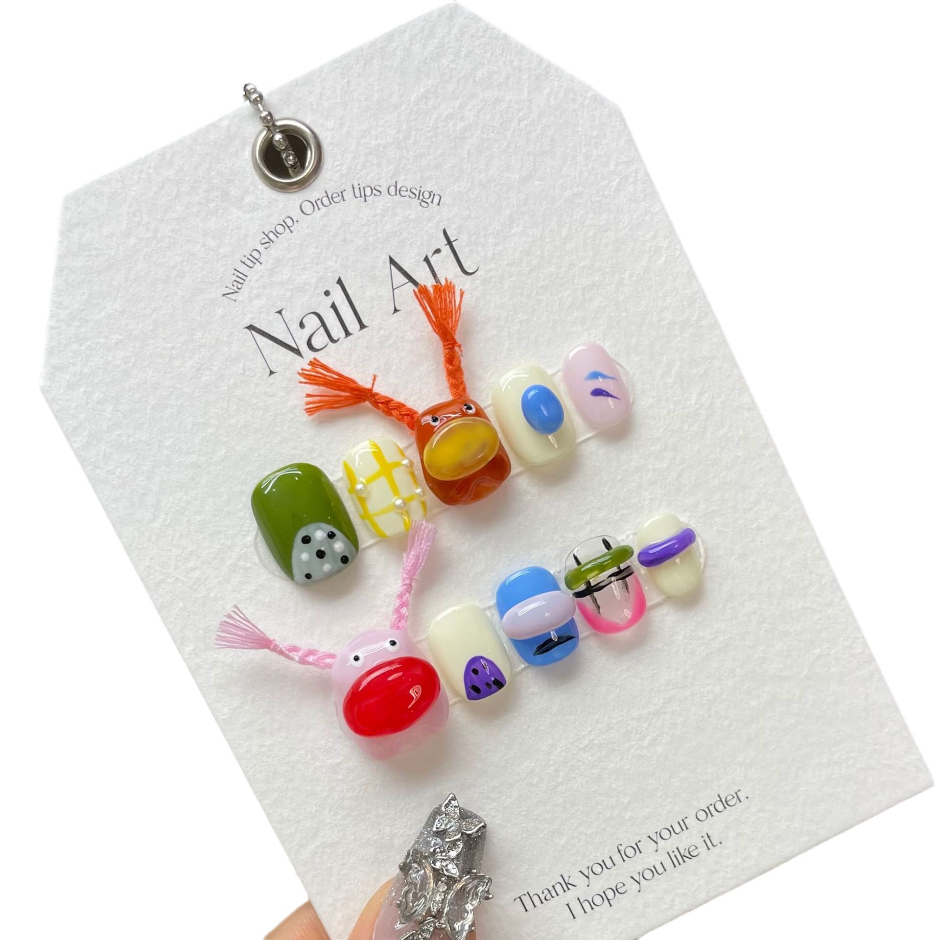 10 pcs Luxury Handmade Press o - Nail Adhesive Tab ulasan dan harga
