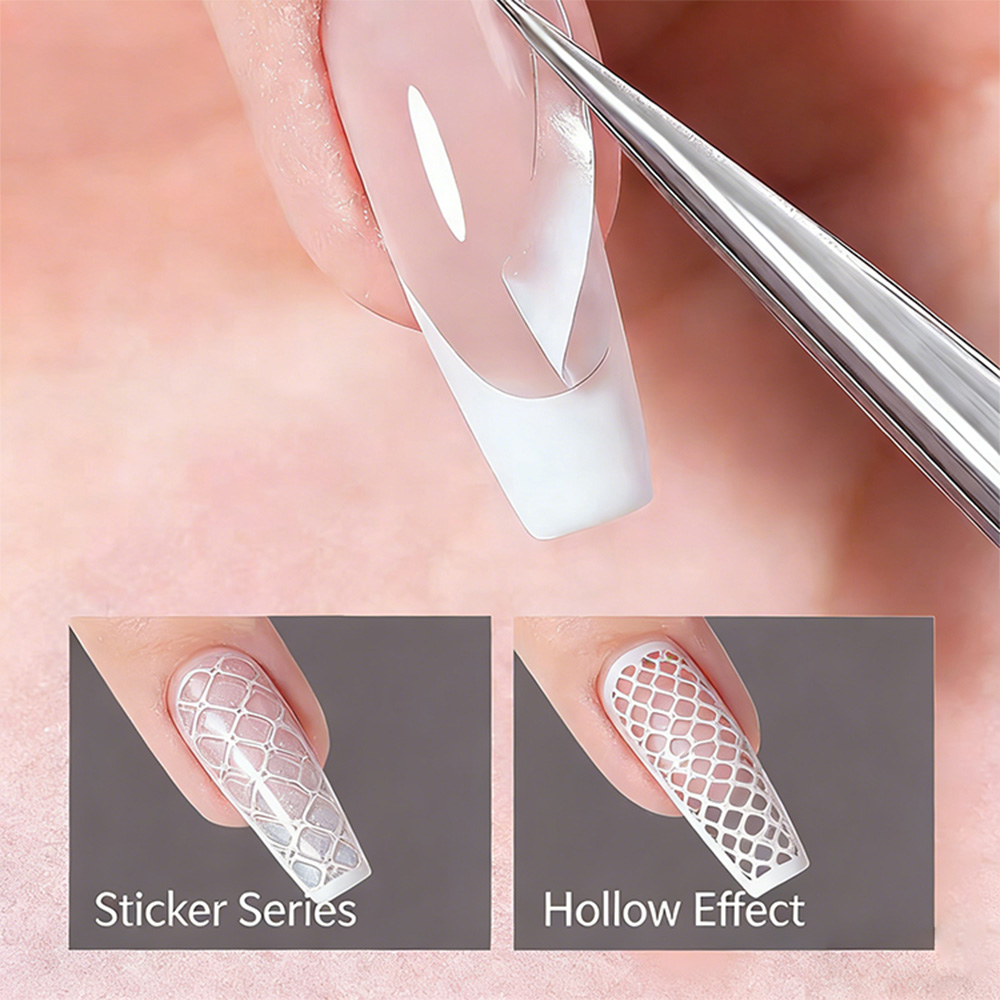 1pcs French Tip Guide Hollow G - Nail Art Leopard ulasan dan harga