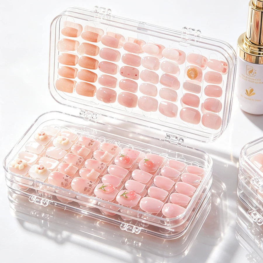 Clear Foldable Press On Nail S - Nail Art Overlay ulasan dan harga