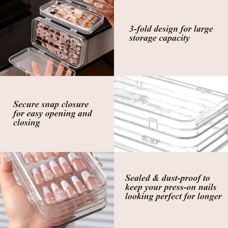 Clear Foldable Press On Nail S - Nail Art Overlay ulasan dan harga