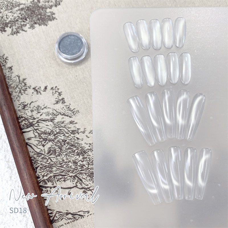 HNDO New Silver White 3D Cat E - Dip Powder Nail ulasan dan harga