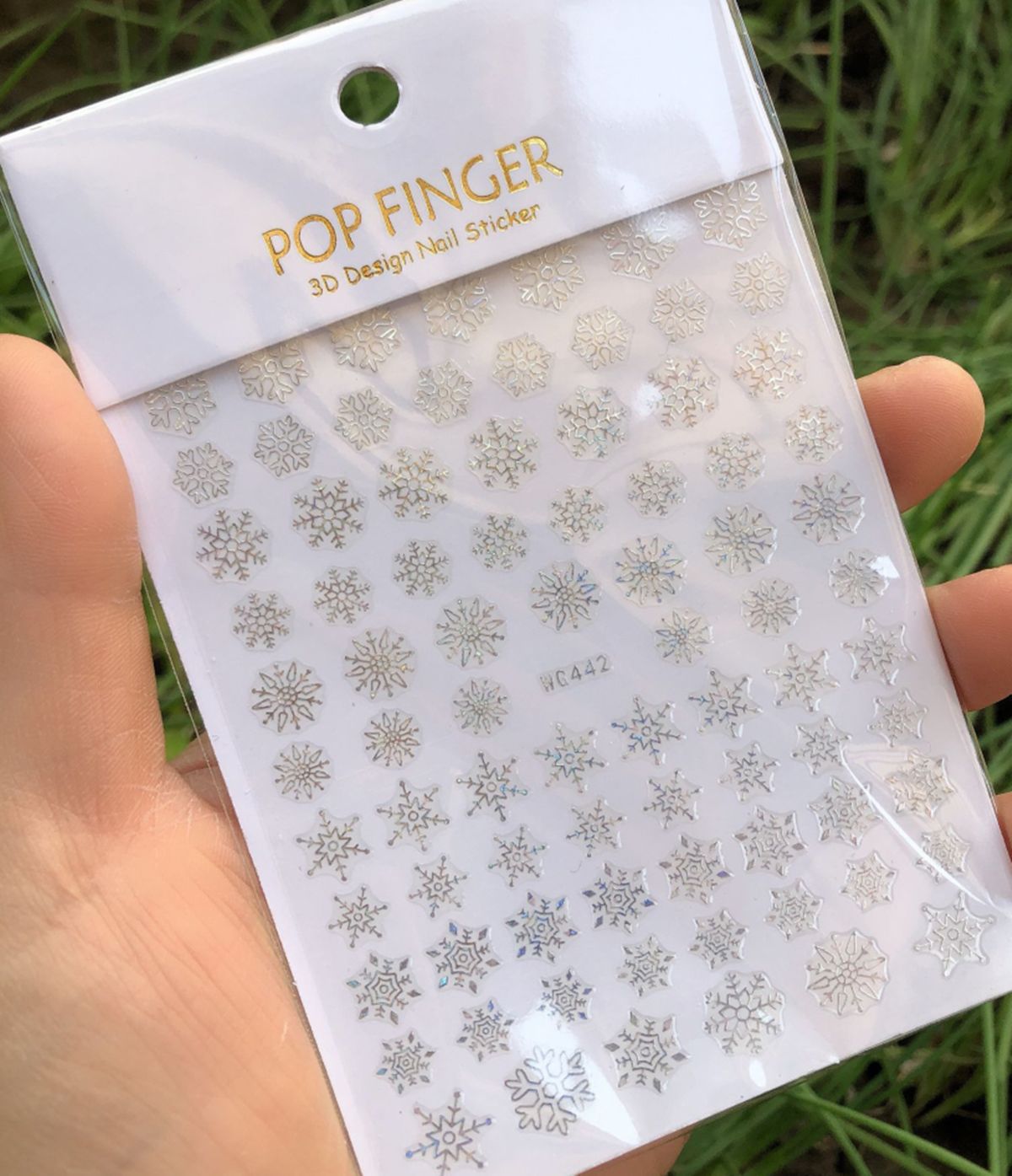 Holographics Silver Snowflakes - Nail Art Xmas ulasan dan harga