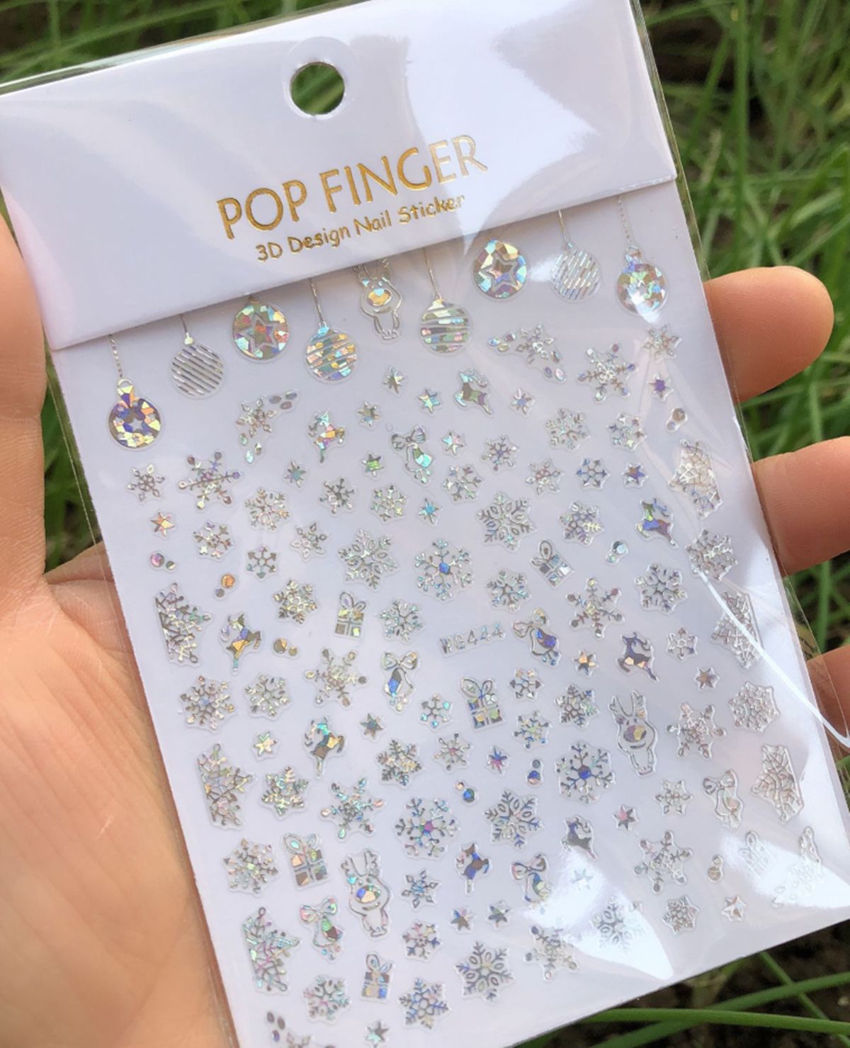 Holographics Silver Snowflakes - Nail Art Xmas ulasan dan harga