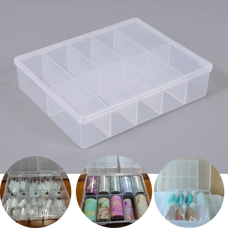 10 Grids Empty Clear Storage B - Nail Art Overlay ulasan dan harga