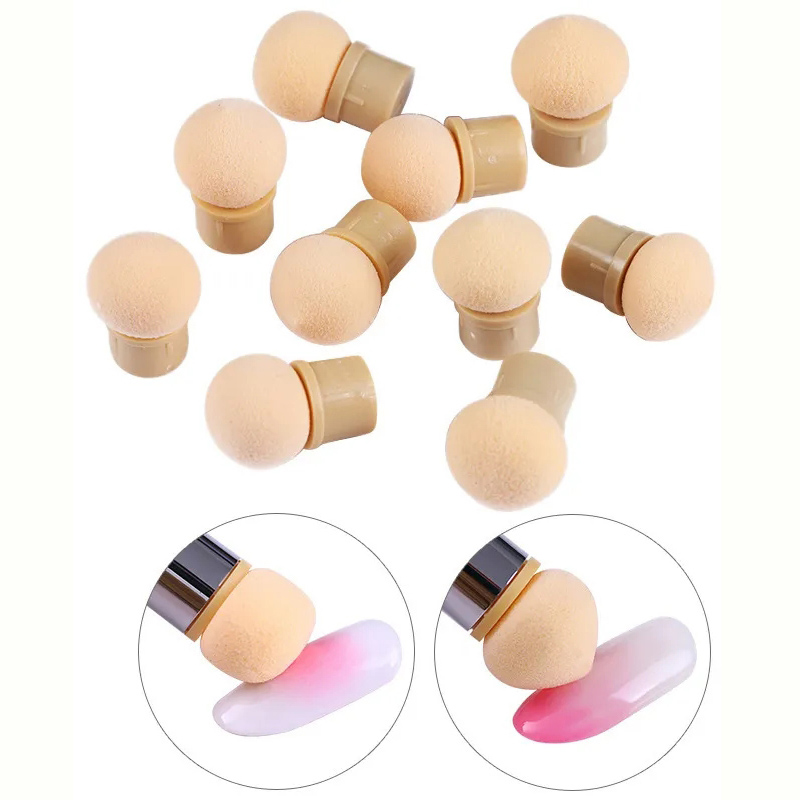 Round Sharp Head Sponge Heads  - Dip Powder Nail ulasan dan harga