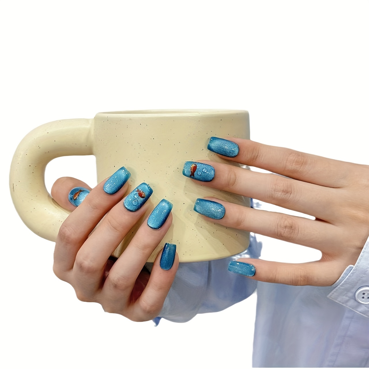 10pcs high-end Pure handmade w - Nail Art Yellow ulasan dan harga