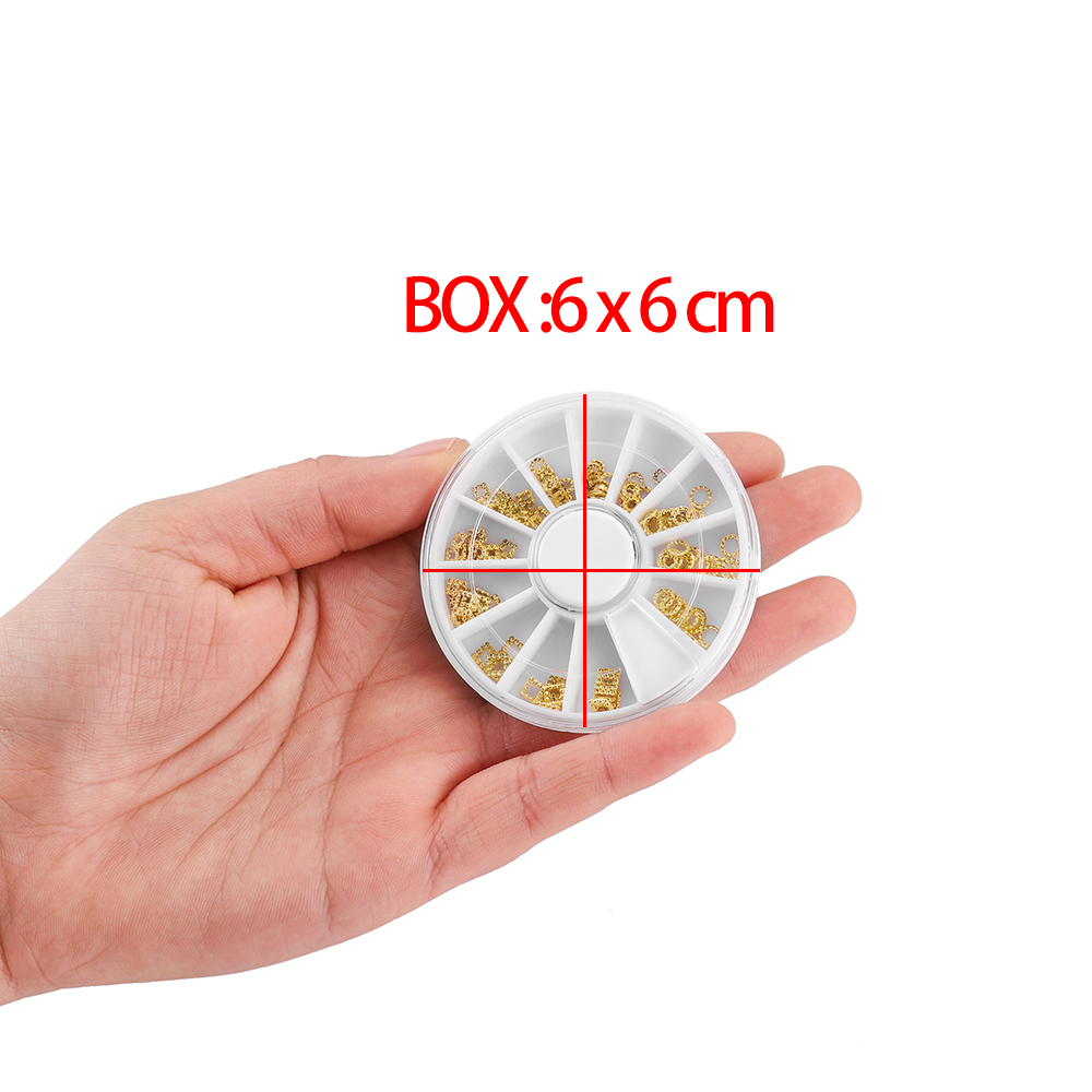 1Box Gold Nail Art Glitter Met - Nail Art Overlay ulasan dan harga