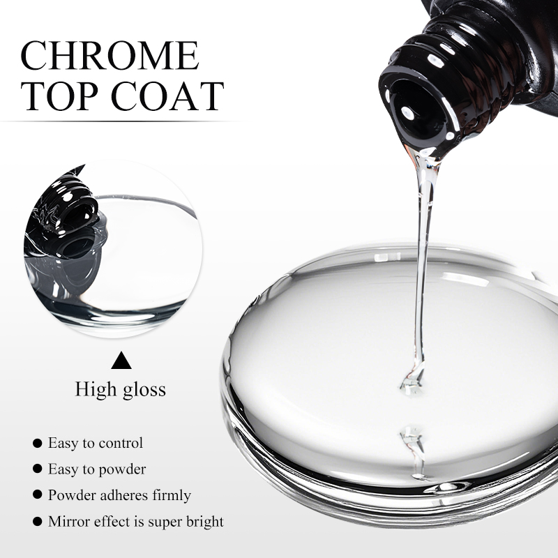 7ML Chrome Top Coat For Mirror - Dip Powder Nail ulasan dan harga