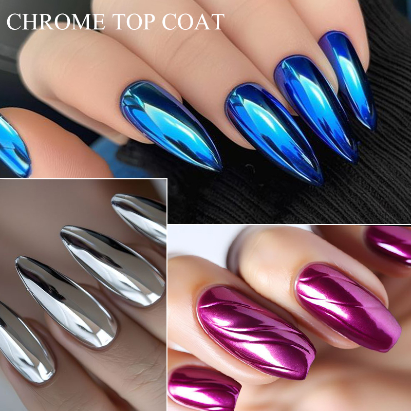 7ML Chrome Top Coat For Mirror - Dip Powder Nail ulasan dan harga