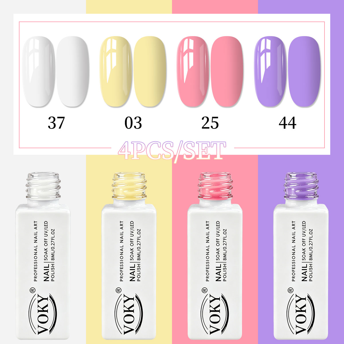 VOKY 4-piece macaron elegant s - Nail Art Yellow ulasan dan harga