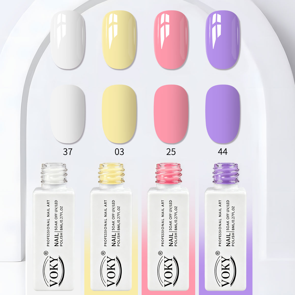 VOKY 4-piece macaron elegant s - Nail Art Yellow ulasan dan harga