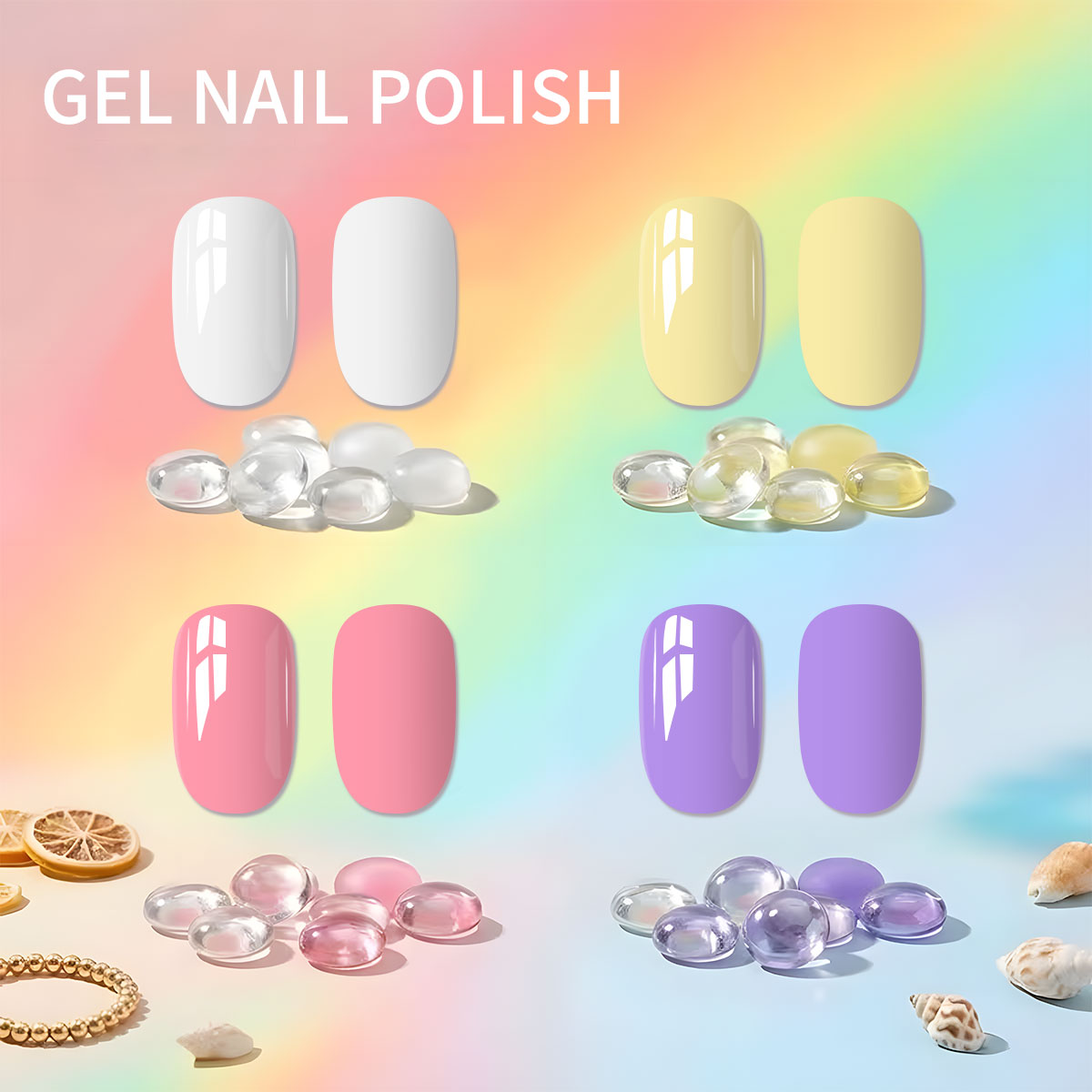 VOKY 4-piece macaron elegant s - Nail Art Yellow ulasan dan harga